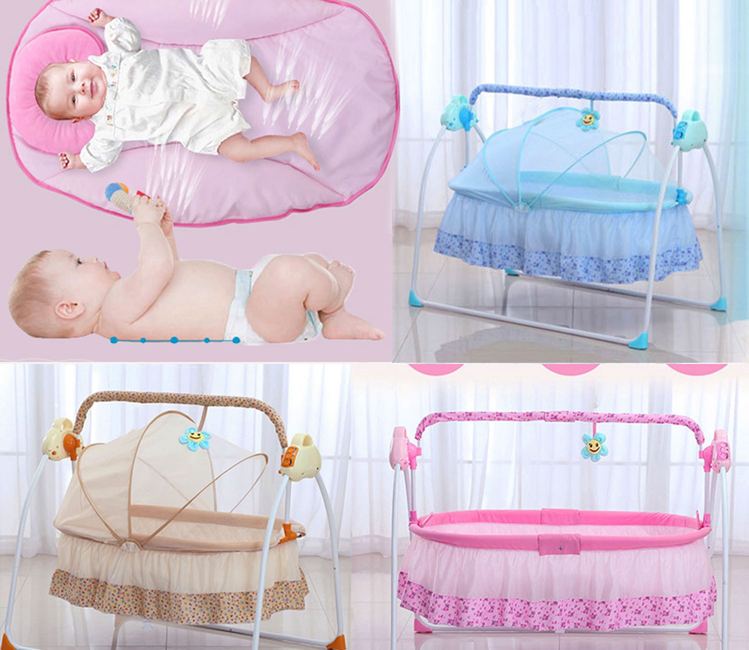 Auto Swing Baby Cot / Bed Happy Shop